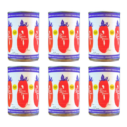 SMT SAN MERICAN TOMATO - No Salt Added Crushed Canned Tomatoes - 14.5 Ounce (Pack of 6) - USA Grown