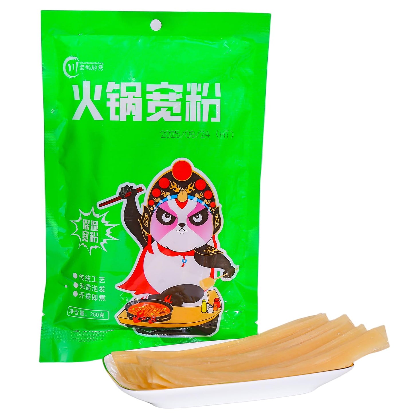 SODGHYTR Chinese Glass Noodles,35.28 oz (Pack of 4), Sweet Potato Noodles, Chewy Wide Noodles, Kuanfen, Sichuan Extra Wide Vermicelli,Hot Pot Noodles for Japchae Dish and Soup, 宽粉