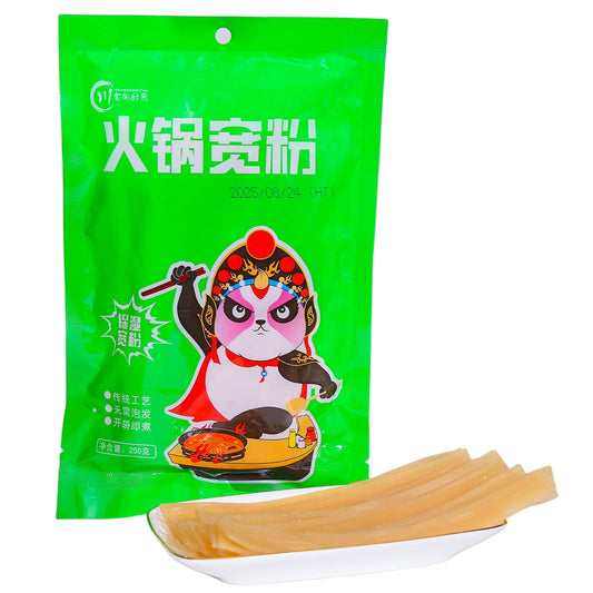 SODGHYTR Chinese Glass Noodles,35.28 oz (Pack of 4), Sweet Potato Noodles, Chewy Wide Noodles, Kuanfen, Sichuan Extra Wide Vermicelli,Hot Pot Noodles for Japchae Dish and Soup, 宽粉