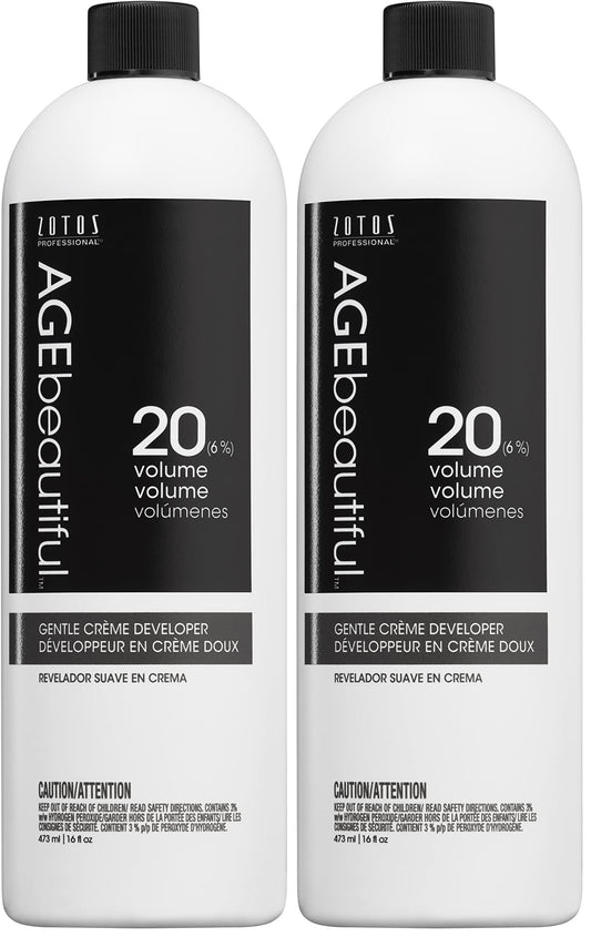 AGE beautiful Gentle Creme Hair Developers | For Permanent Hair Color Dyes, Toners, Lighteners | Professional Salon Coloring | Long Lasting Haircolor for Gray Coverage