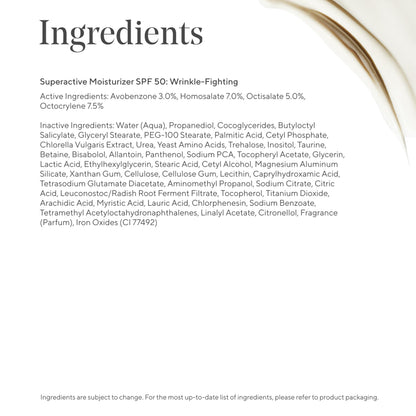 Murad Superactive Wrinkle-Fighting Moisturizer SPF 50 - Bio-Retinoid Ultra Sheer Facial Sunscreen Gently Targets Fine Lines and Wrinkles With Aging Protection From UVB/UVA - 1.7Fl Oz