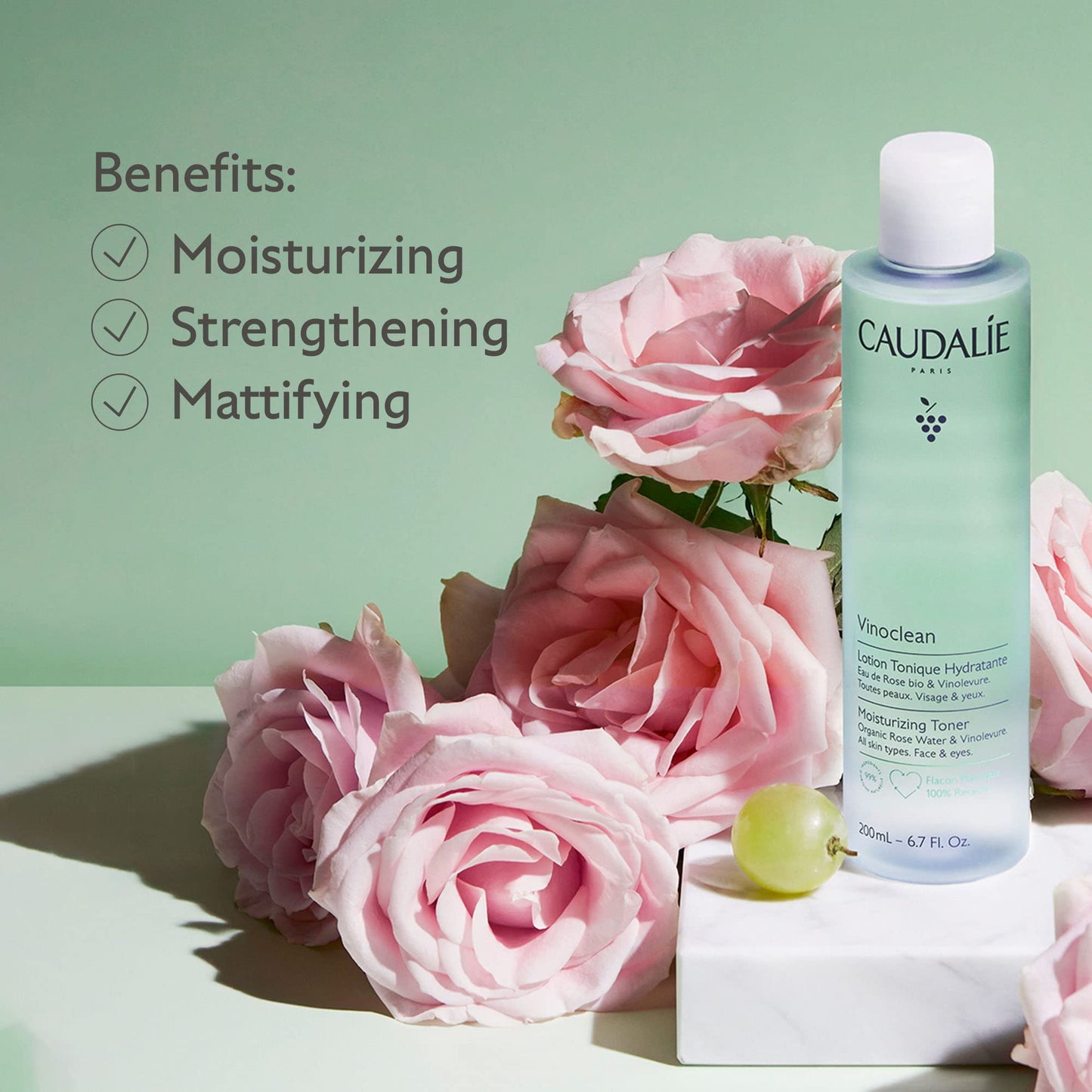 Caudalie Vinoclean Moisturizing Toner with Rose Water