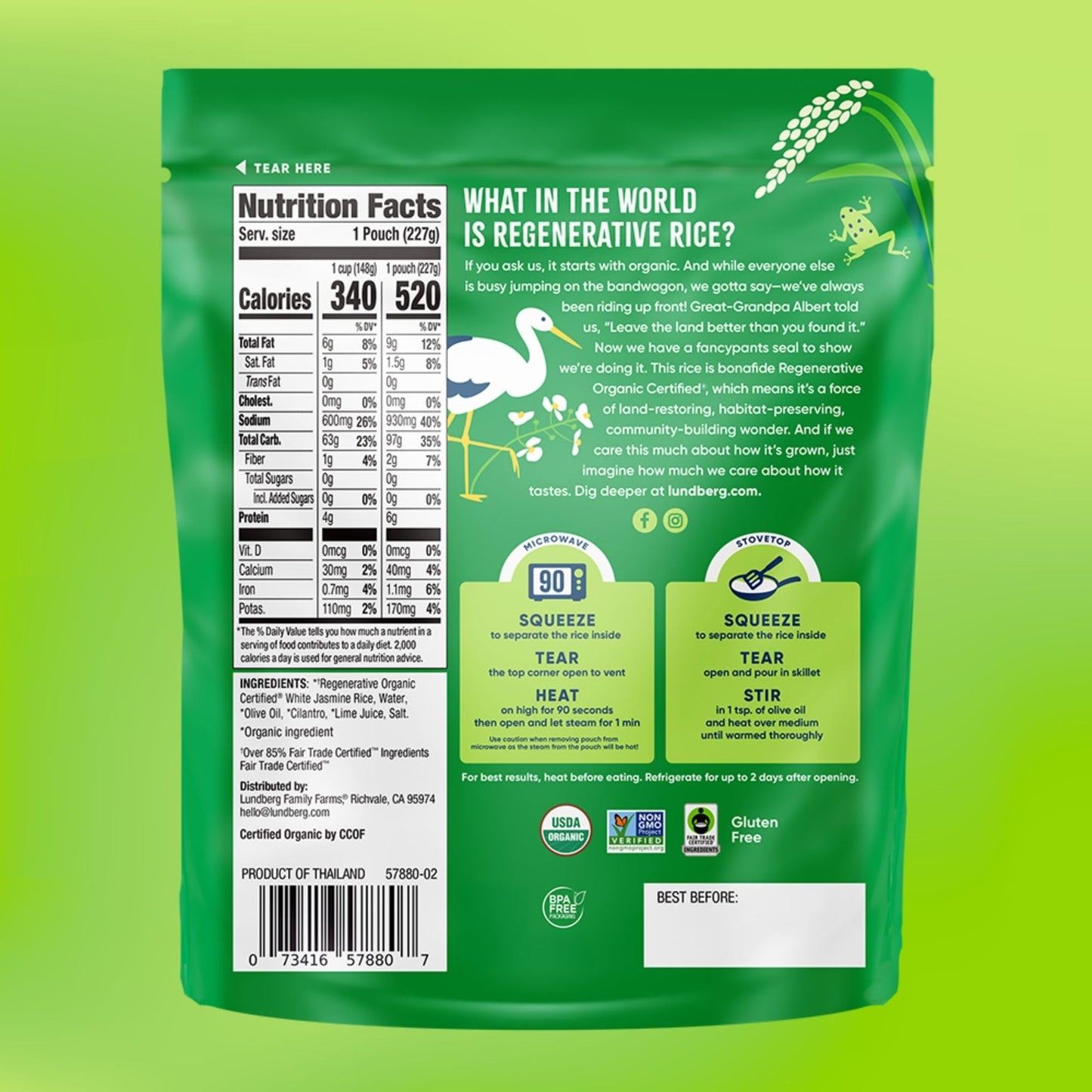 Lundberg Cilantro Lime Rice 5.5 Oz