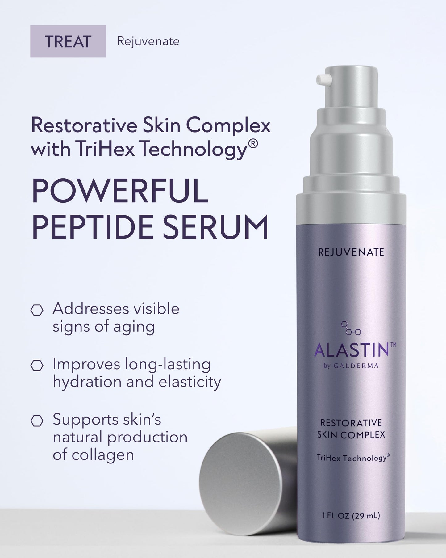 ALASTIN Skincare Restorative Skin Complex Face Serum | With Peptides, Niacinamide | Improve Dull, Dry Skin and Appearance of Fine Lines & Wrinkles | Combat Signs of Aging (1oz)