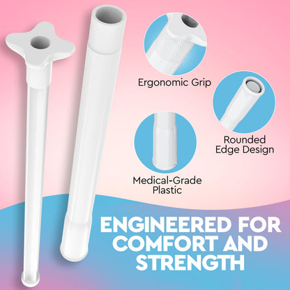 Pelvana Vaginal Suppository Applicators for Women - 15 Individually Wrapped Sterile Applicators, Fits Size 0 & 00 Capsules, Pills, Tablets up to 9mm - Disposable, Rounded Edges, Easy-Grip Handle