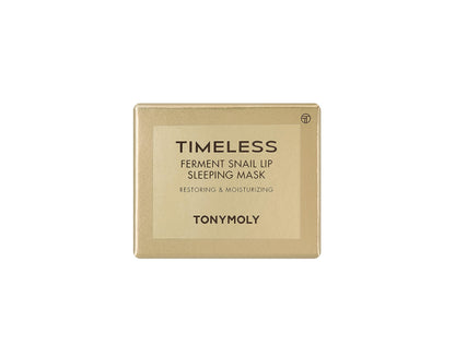 TONYMOLY Timeless Ferment Snail Lip Sleeping Mask – Overnight Hydrating Lip Treatment with Snail Secretion Filtrate, Cocoa Butter & Hyaluronic Acid – Deeply Nourishing K-Beauty Lip Balm, 20g