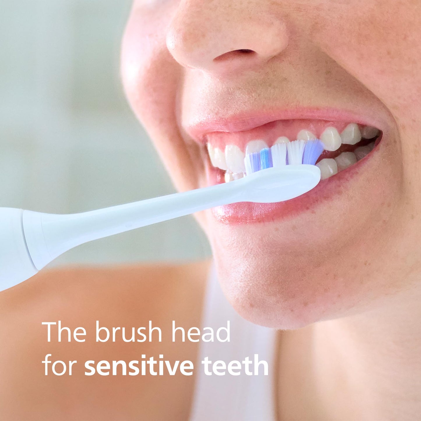 Philips Sonicare S2 Sensitive - Genuine Replacement Electric Toothbrush Heads, White, 3 Pack, HX6053/77