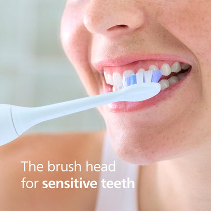Philips Sonicare S2 Sensitive - Genuine Replacement Electric Toothbrush Heads, White, 3 Pack, HX6053/77