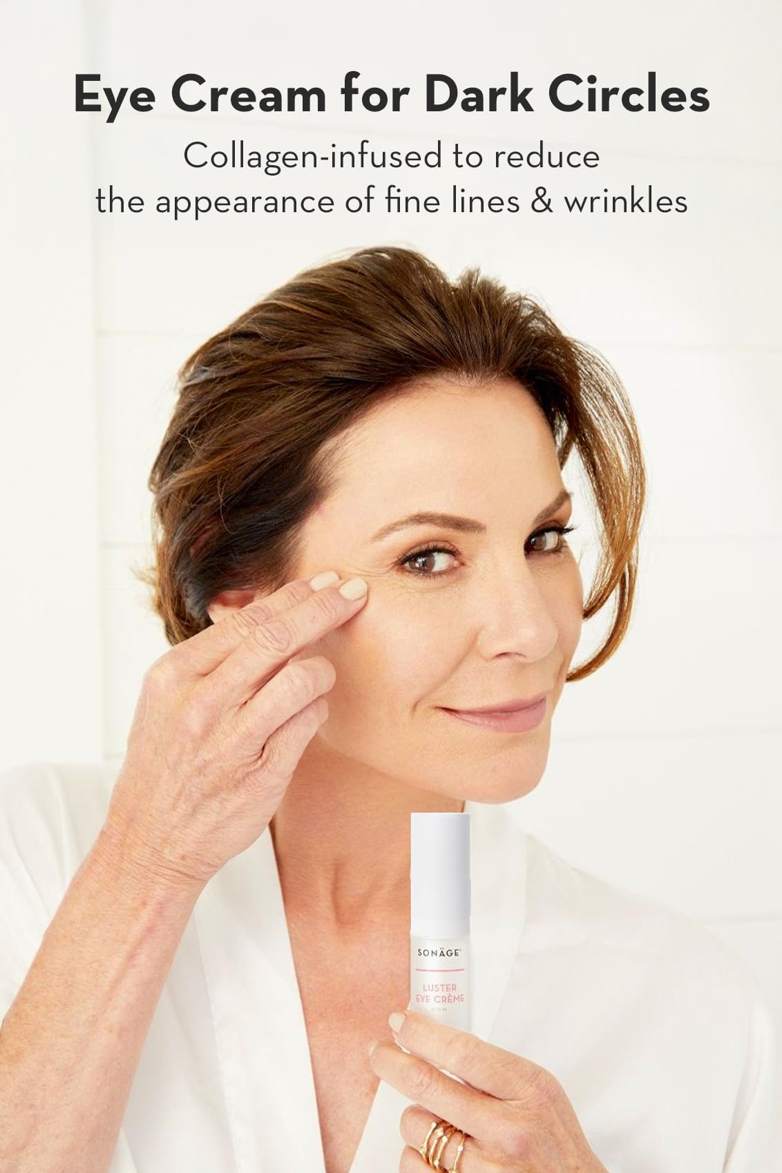 SONAGE Luster Eye Cream: Targets Dark Circles, Wrinkles & Puffiness | Vegan Collagen Formula