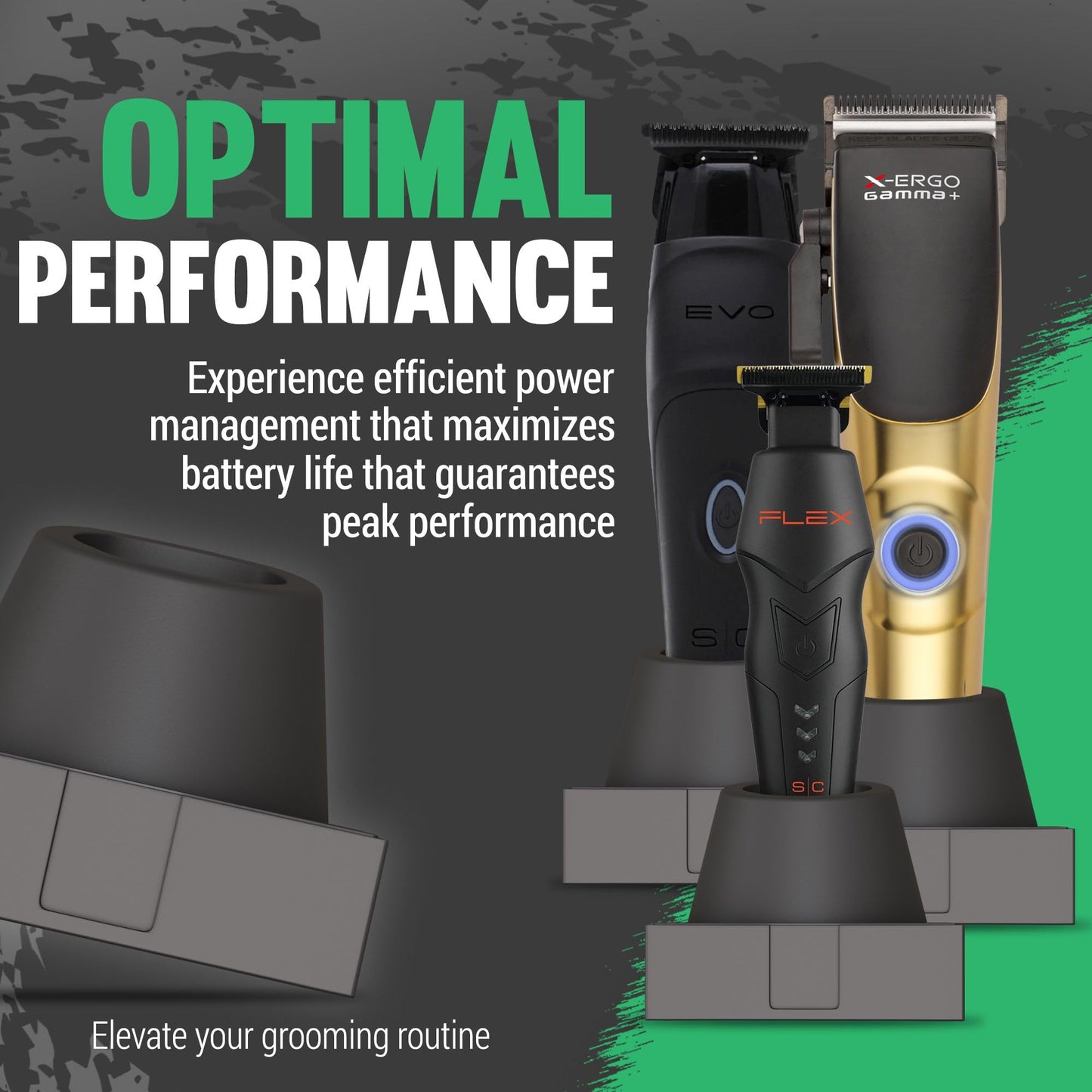 Tomb 45 Power Pod for Gamma and Stylecraft Ergo Trimer - All in One Charging Stand for Mens Trimmers - High Performance