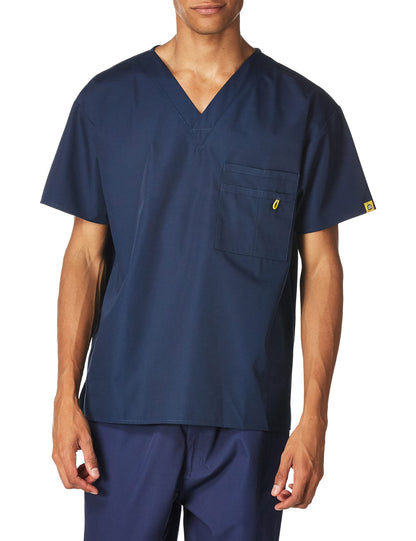 WonderWink The Alpha Unisex V-Neck Scrub Top, Navy, X-Small