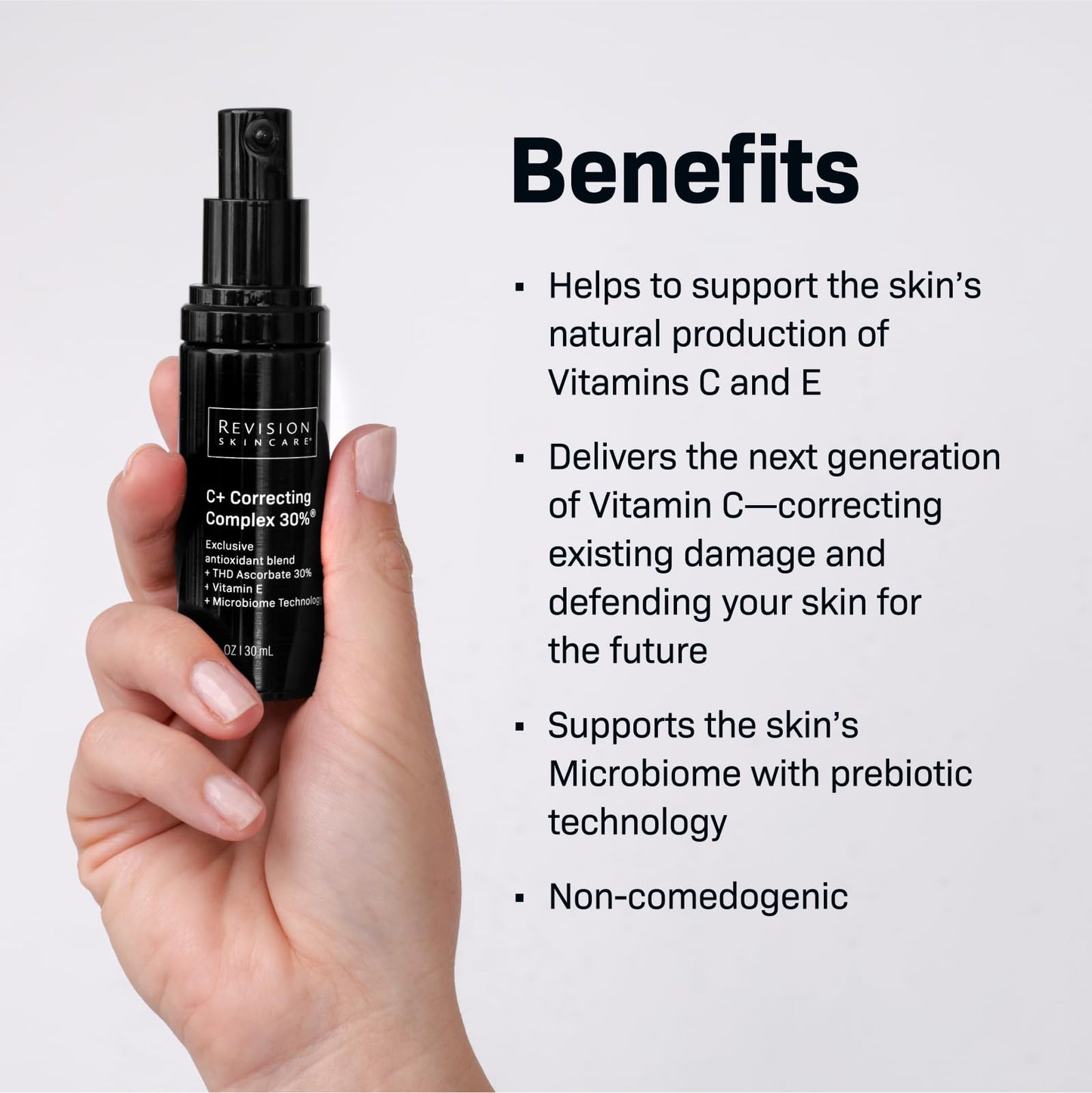 Revision Skincare C+ Correcting Complex 30%® Vitamin C Serum for Face – Anti-Aging Treatment to Brighten Skin, Reduce Fine Lines, Wrinkles & Dark Spots, Firming & Safe for Sensitive Skin