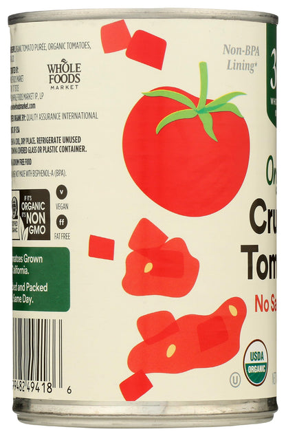365 by Whole Foods Market, Organic Crushed Tomatoes, No Salt Added, 15 Ounce