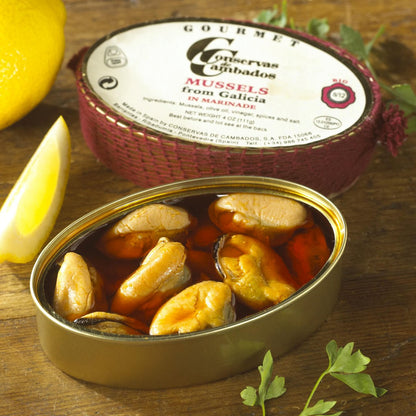 CONSERVAS DE CAMBADOS Mussels In Marinade, 111 GR