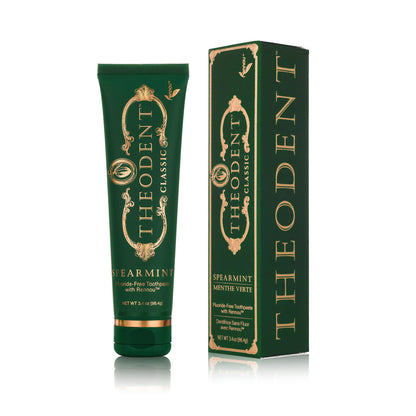 Theodent Classic with Rennou™: Fluoride-Free Theobromine Toothpaste for Proven Remineralization, Sensitivity Relief & Natural Whitening, Spearmint (3.4 Ounces, 96.4 Grams)