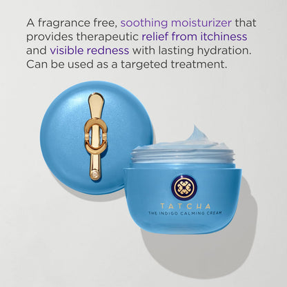 TATCHA Indigo Calming Cream | Face Moisturizing Cream for Eczema & Redness | 50ml / 1.7 oz