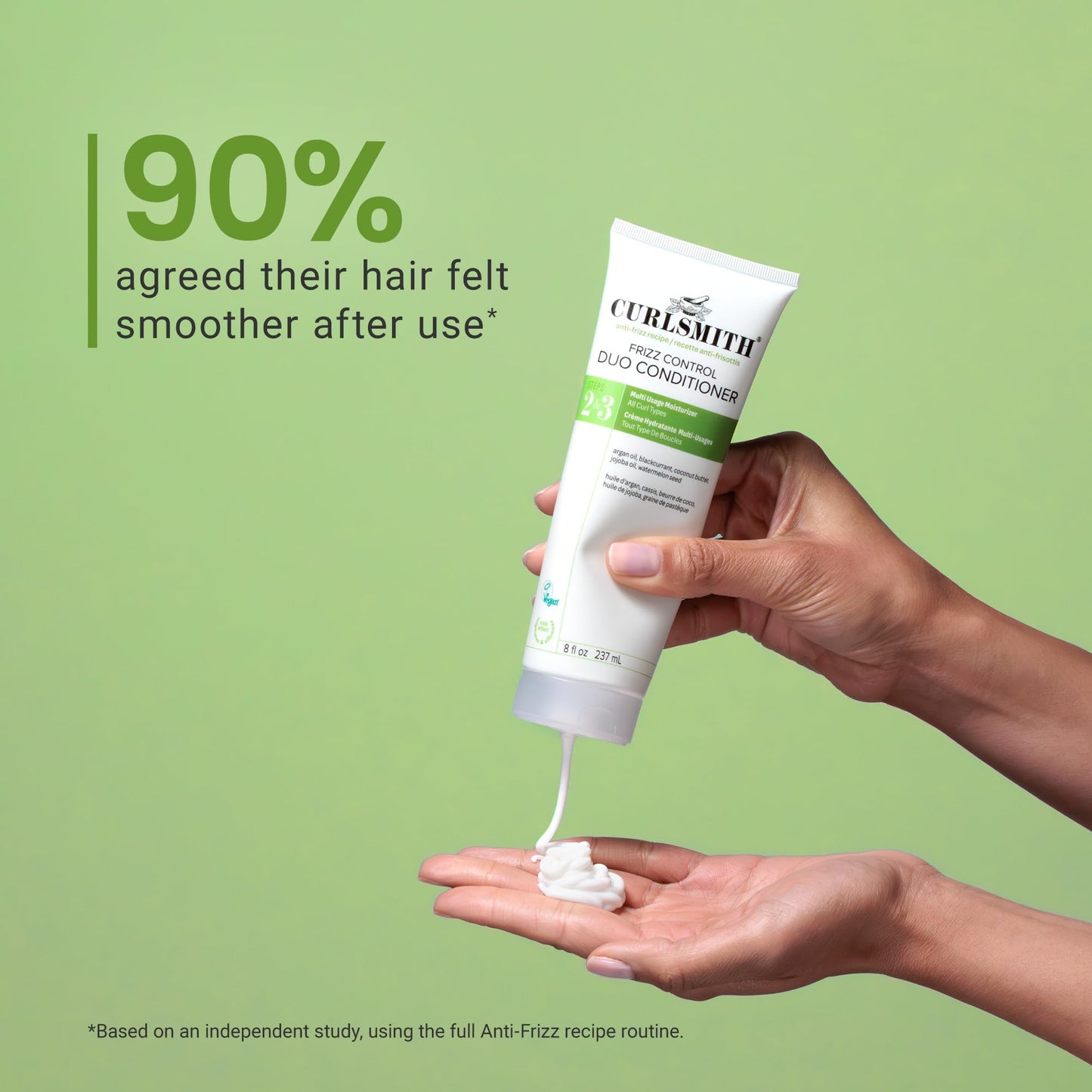 CURLSMITH Frizz Control Duo Conditioner - Moisturizing Anti-Frizz Condtioner and Nourishing Leave-In for Frizz Control, For All Curl Types, Vegan & Cruelty Free