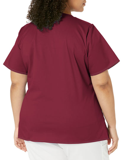 Dickies Gen Flex Women Scrubs Top Mock Wrap 817355.