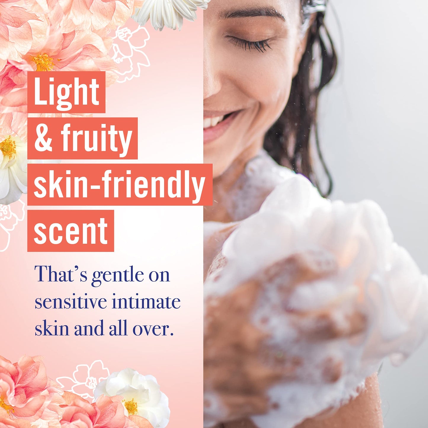 Vagisil Feminine Wash for Intimate Area Hygiene, Scentsitive Scents, pH Balanced and Gynecologist Tested, Peach Blossom, 12 oz (Pack of 3)