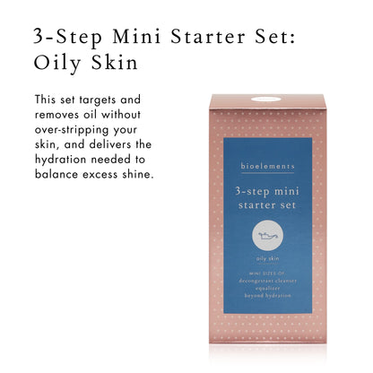 Bioelements 3-Step Starter Set: Oily Skin - Includes Decongestant Cleanser, Equalizer Toner & Beyond Hydration Moisturizer