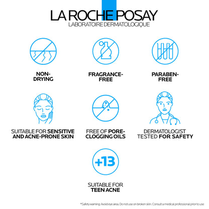 La Roche-Posay Effaclar BPO Multi-Target Acne Treatment with 5.5% Micronized Benzoyl Peroxide, Acne Cream for Face, Targets Oily Skin, Blackheads & Prevents Pimples, Dermatologist Recommended, 20ml