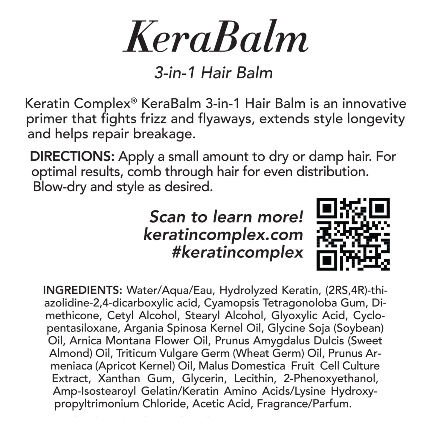 Keratin Complex - KeraBalm 3-in-1 Hair Balm - 1.7 fl oz