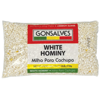 Gonsalves Dried White Hominy Milho Para Cachupa 32 Ounce (2lb) 908g Bag