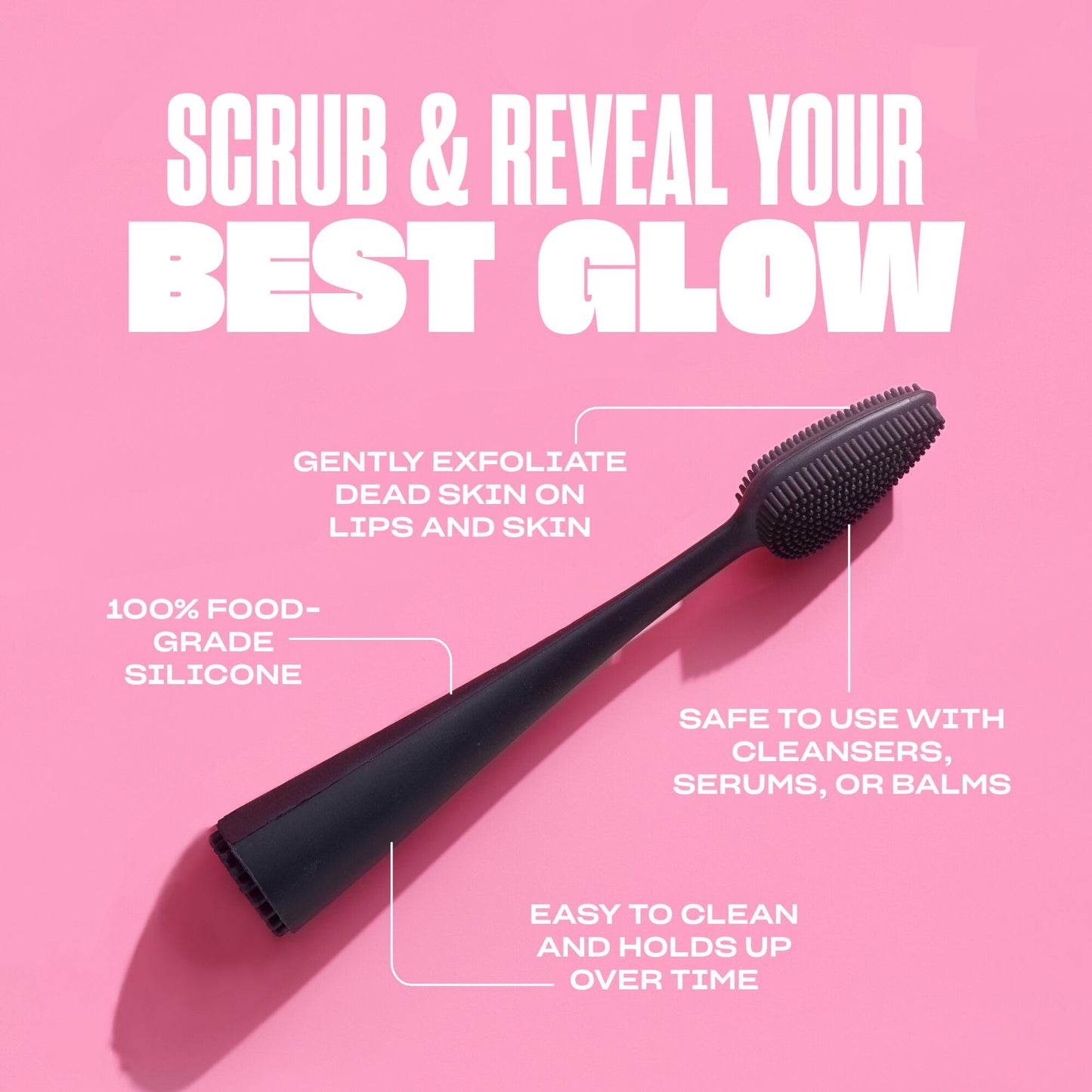 Babe Original Babe Glow Scrub Stick for Softer Skin and Lips, Exfoliates, Anti-Bacterial, and Eco-Friendly