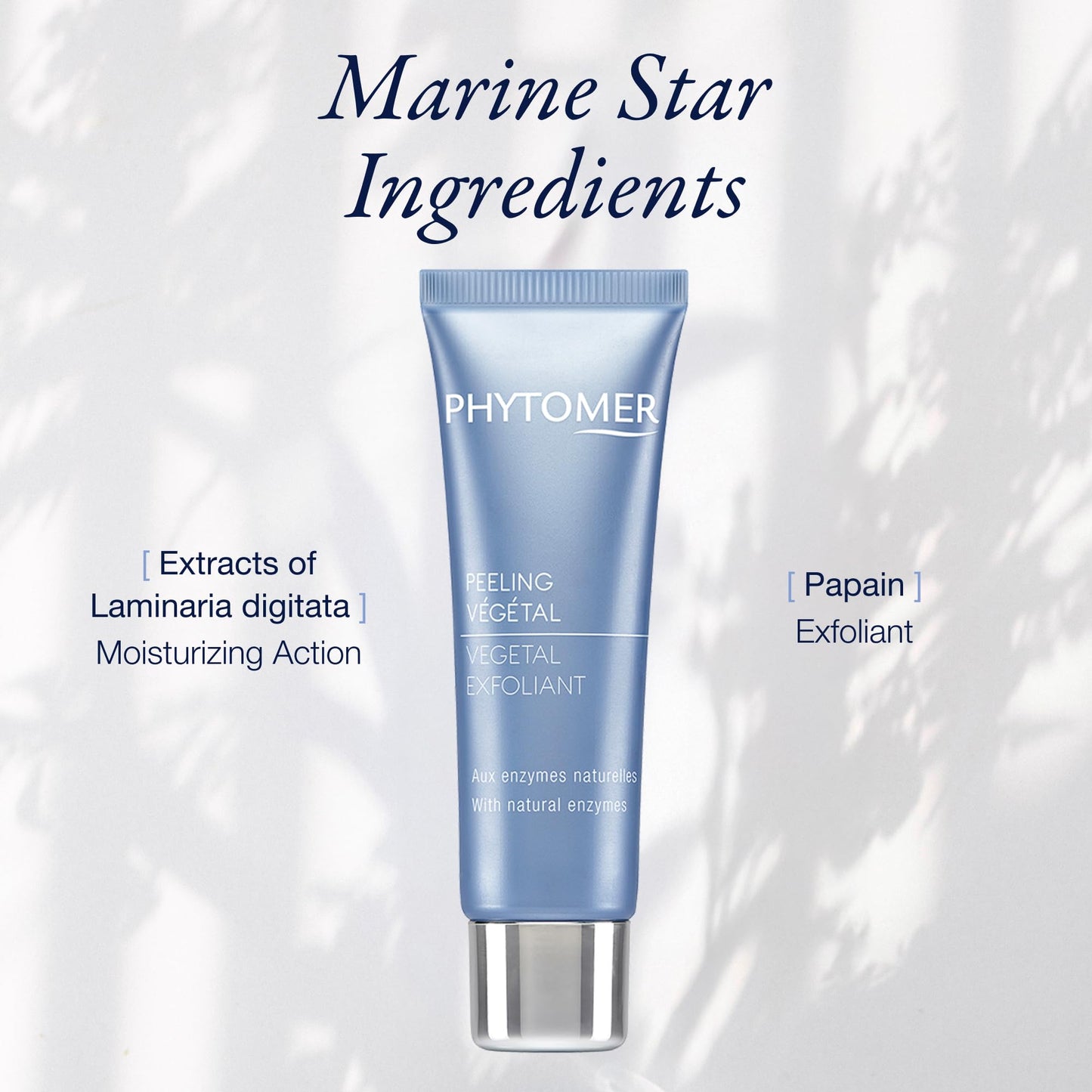 PHYTOMER Vegetal Exfoliant with Natural Enzyme Gentle Face Exfoliator | Cleanses, Eliminates Impurities, Refines Skin's Texture | Safe, Natural Ingredients | Sustainable & Eco-Friendly | 50ml