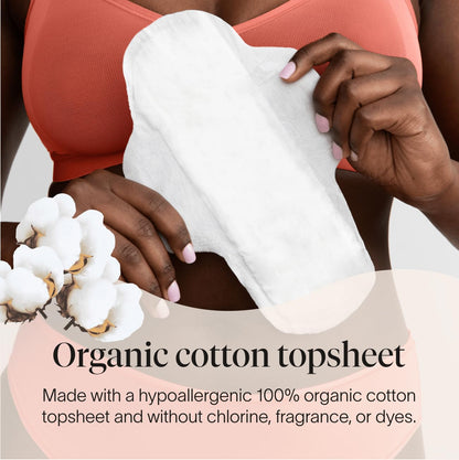 Cora Organic Feminine Care | 72 Ultra Thin No Wings Liners and 36 Overnight Period Pads | Ultra-Absorbent, Unscented, Natural, Non-Toxic | Bundle Pack