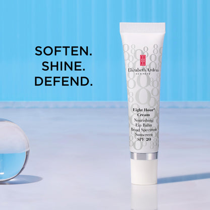 Elizabeth Arden Eight Hour Cream Nourishing Lip Balm, SPF 20 Sunscreen Balm, Moisturizer for Chapped Lips with Shea Butter & Vitamin E, 0.5 fl oz