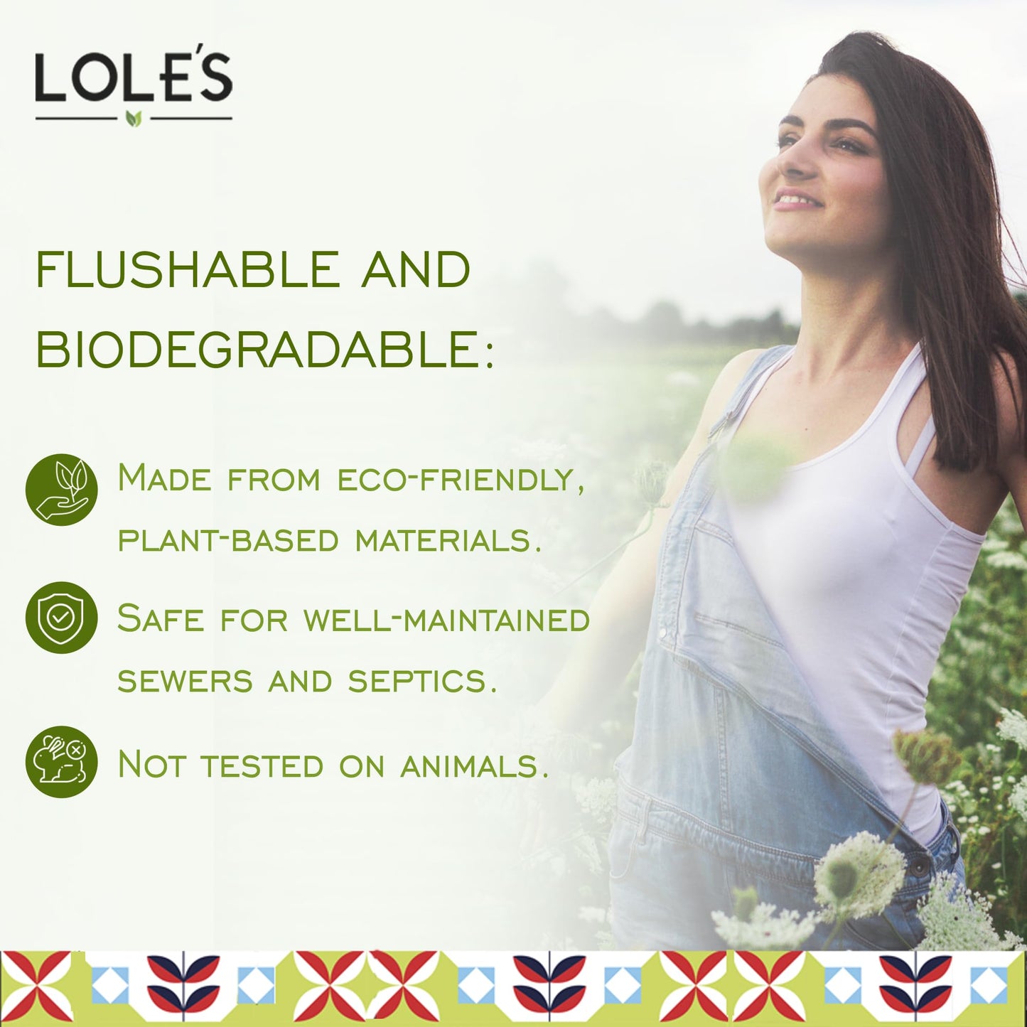 Lole's Flushable Feminine Wipes, Flushable Wipes for Women, Down There Wipes for Women, Sensitive Skin, Maintains Your Vaginal pH Balance, Gently Cleanses Ultra Soft Biodegradable 4x42 168 Count