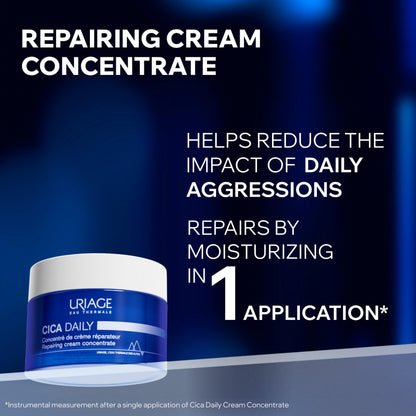 Uriage Cica-Daily Repairing Cream Concentrate, Made With Centella Asiatica + Hyaluronic Acid + Vitamin B5, 96% Igredients Of Natural Origin, Fragrance-Free
