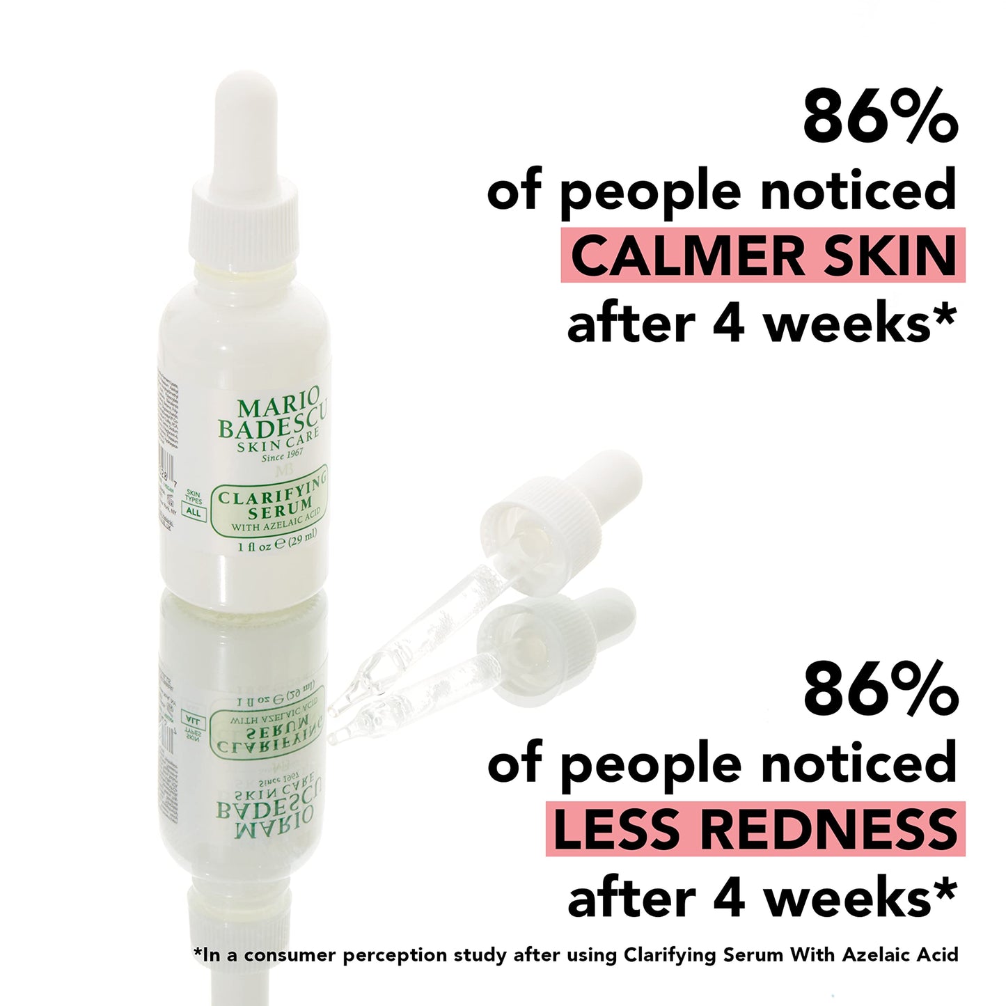 Mario Badescu Clarifying Serum with Azelaic Acid for Face – Pore Clearing, Redness Reducing, Blemish-Fighting Facial Serum Brightens, Soothes & Clears Pores Without Drying