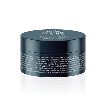 Oars + Alps Clay Hair Pomade for Men with Biotin, Kaolin Oil, Bentonite Clay, Jojoba Oil, Vitamin B7 & B5, Promotes Hair Growth, Medium Hold, Matte Finish, Reduces Frizz, 2.4oz