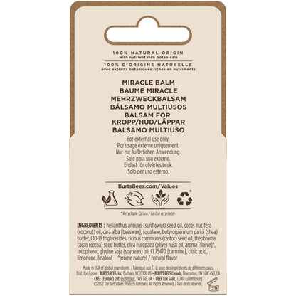Burt's Bees 100% Natural Origin Goodness Glows Miracle Balm, Hydrates and Softens Dry Skin From Head To Toe, 0.6 Ounce Tin