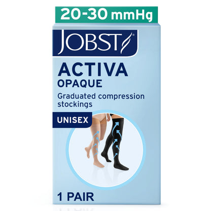 JOBST ACTIVA Opaque 20-30 mmHg Compression Socks Thigh High Closed Toe