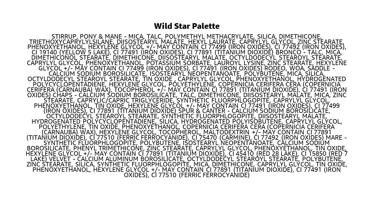 Wild Star Pressed Pigment Palette