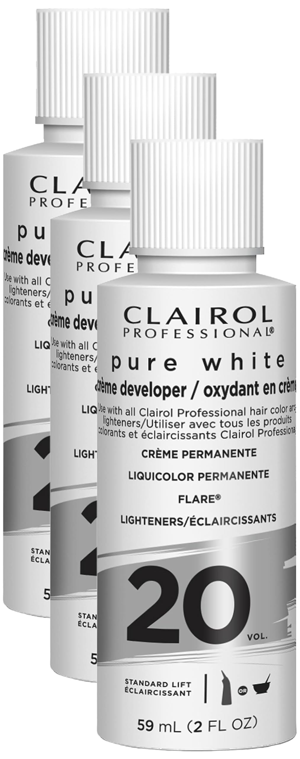 Clairol Professional Pure White 20 Volume Hair Developers for Lightening & Gray Coverage