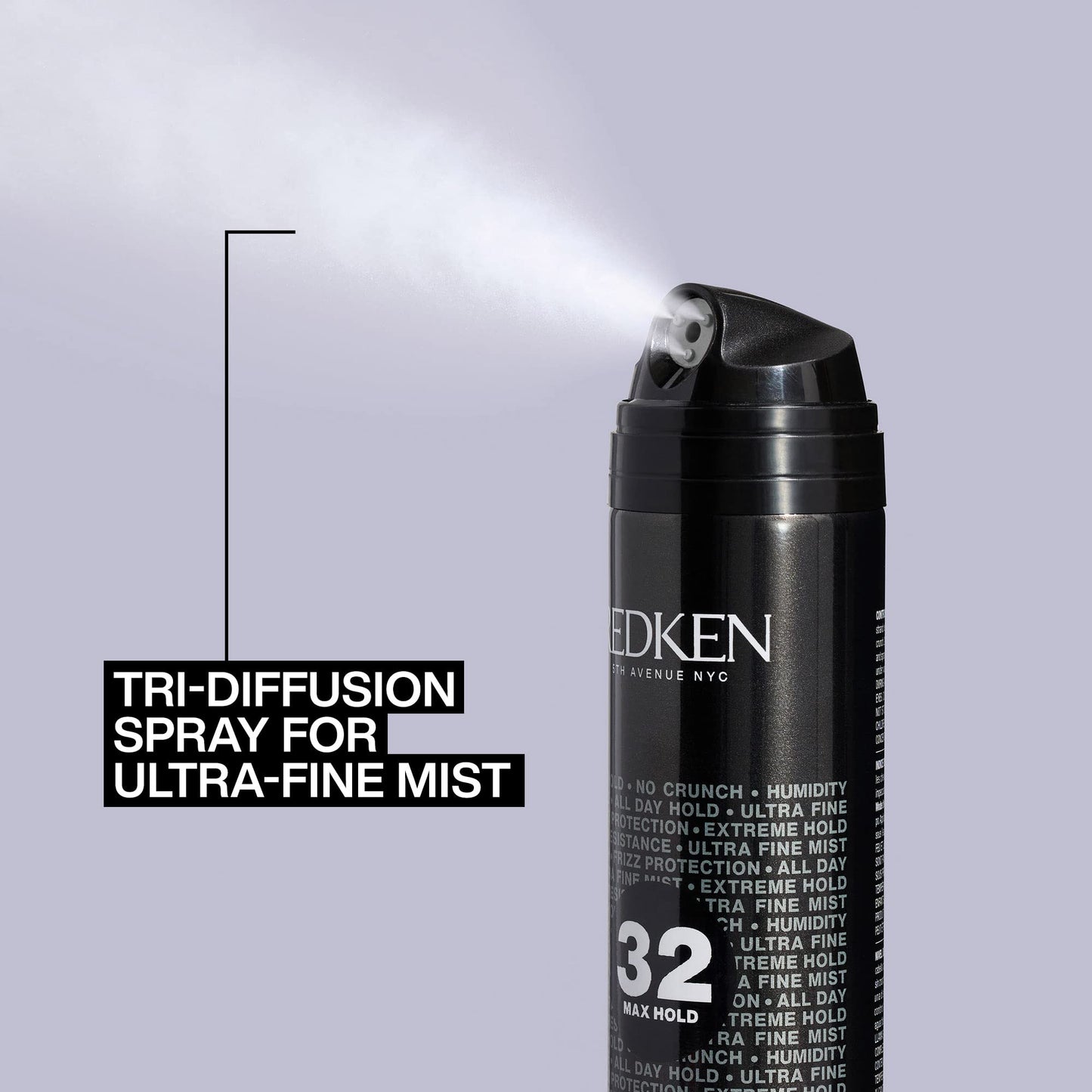 Redken Extreme High Hold Max Hold Hairspray 32 For All Hair Types - Long-Lasting Lift & Body, All-Day Style Control With a Dry Finish, 24h Humidity Resistance