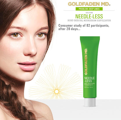 Goldfaden MD Needle-Less Line Smoothing Concentrate for Face & Neck | w/Seaweed Extract, Hyaluronic Acid, Hexapeptides, Organic Red Tea Extract TRIAL .34 Fl Oz