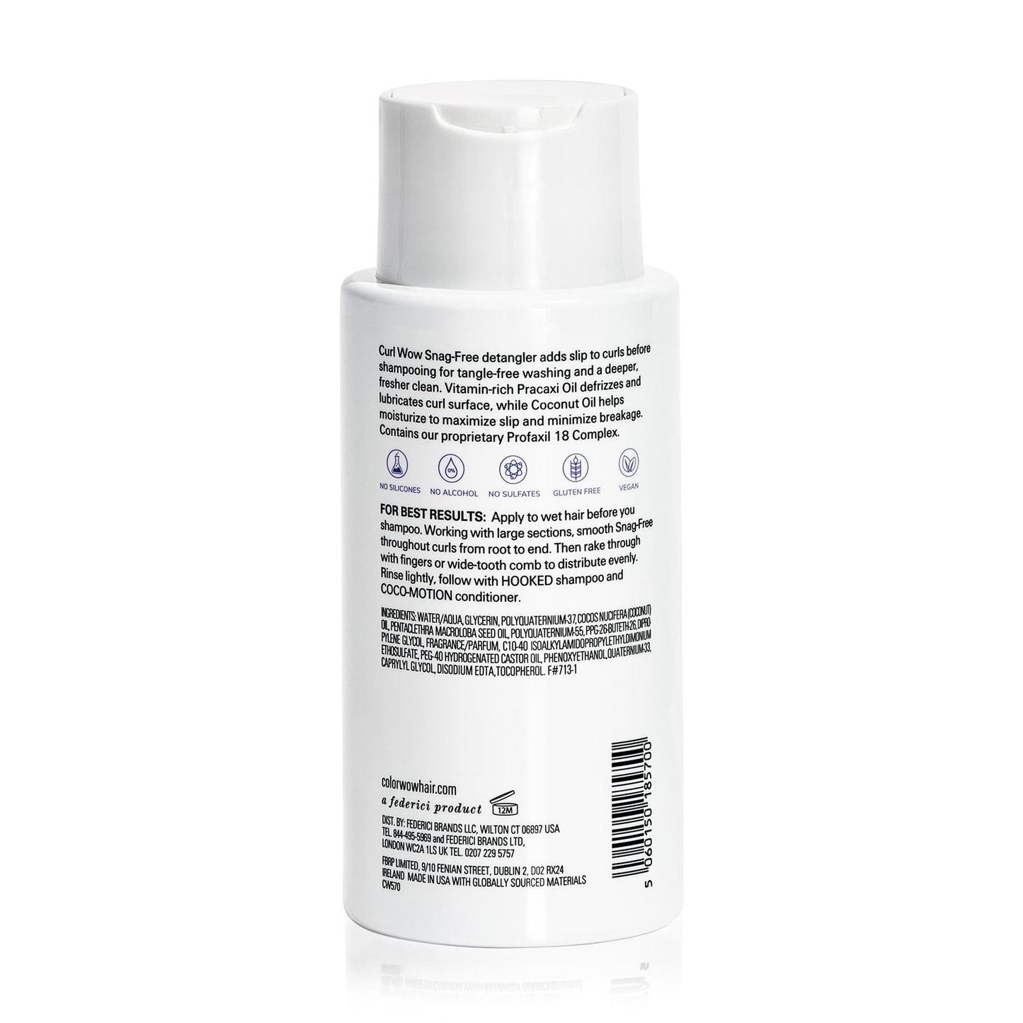 COLOR WOW Curl Wow Snag-Free Pre-Shampoo Detangler – Adds slip to curls before you shampoo for tangle-free washing and a deeper, fresher clean | Reduce Breakage