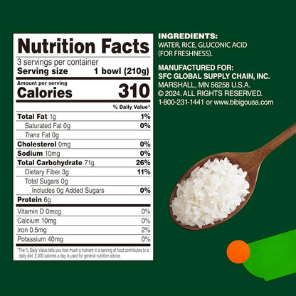 Bibigo Korean Sticky White Rice, Microwavable, Zero Trans Fat, 7.4 Ounce (Pack of 3)