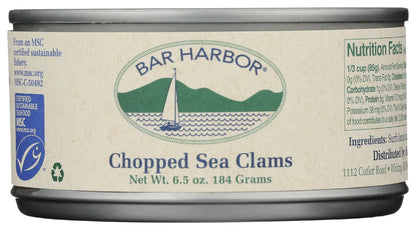 Bar Harbor Chopped Surf Clams | Sweet and Tender | 6.5 oz (184 grams) can