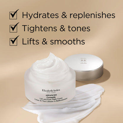 Elizabeth Arden Advanced Ceramide Lift and Firm Face Cream, Hydrating Moisturizer for Day or Night, Infused with Peptides, 1.7 fl oz