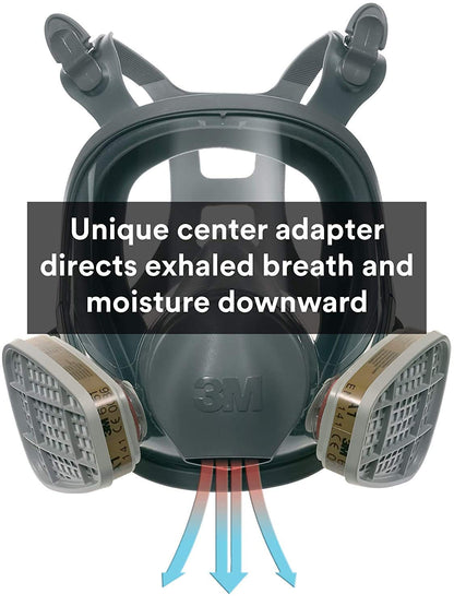 3M 6800 Reusable Respirator, Full Facepiece, Medium, 1 Each