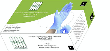 Perfect Stix Blue Nitrile Gloves - Size L - Pack of 100ct