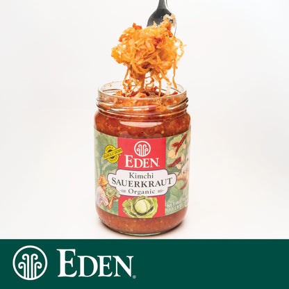 Eden Organic Sauerkraut, 18 oz Glass Jar, Kimchi, Fine Cut