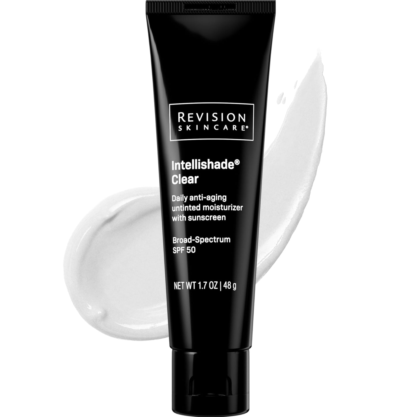 Revision Skincare Intellishade® Clear SPF 50, Anti-Aging Sunscreen for Face, Oil-Free Daily Moisturizer with SPF, Peptides & Vitamin C, Invisible Hydrating Broad-Spectrum Sunscreen, 1.7 oz
