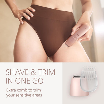 Philips Lady Shaver Series 6000 - Cordless, Wet & Dry Electric Shaver, 3-Blade Shaving System, for Legs, Body & Bikini, 80 Mins. Runtime, Model BRL137/00